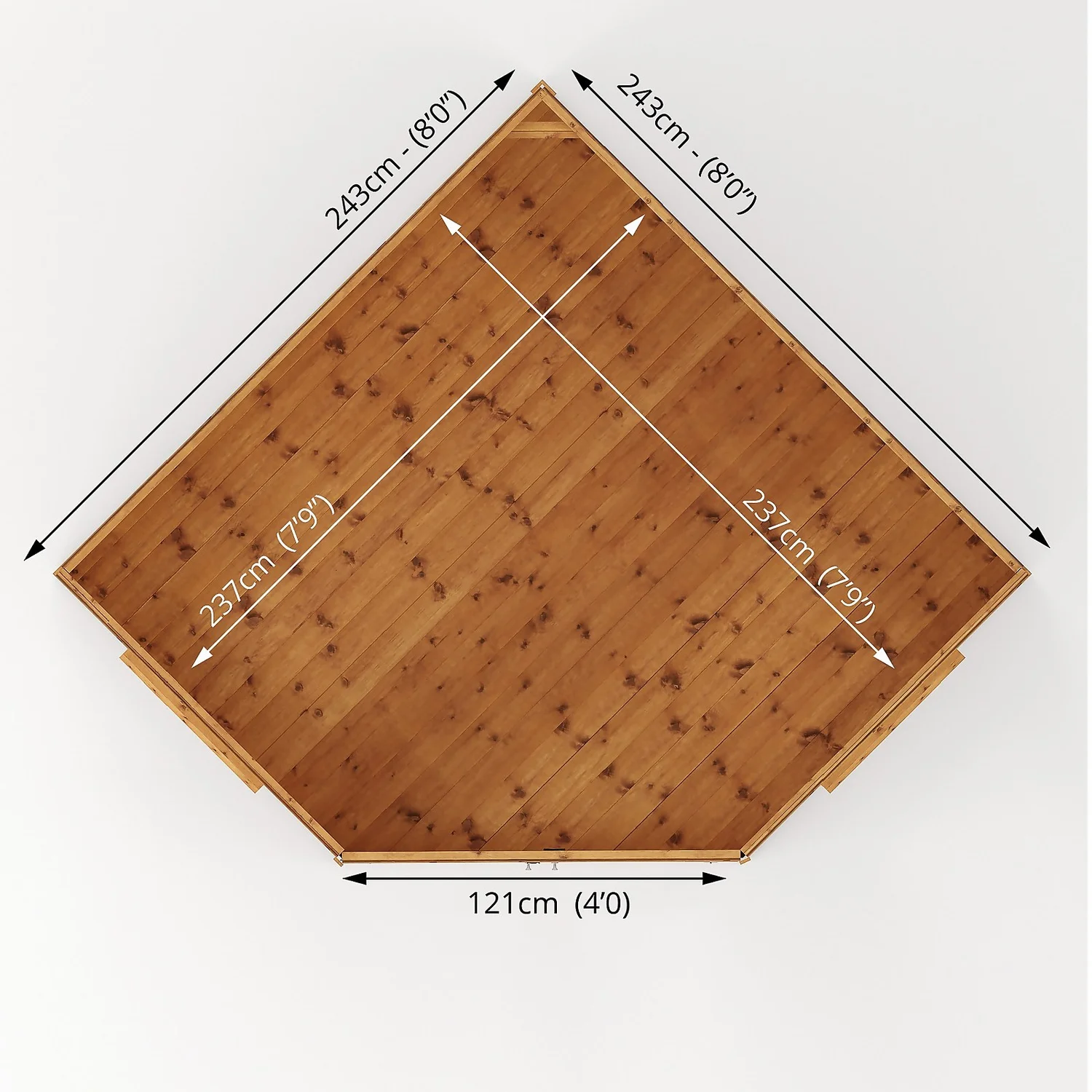 Country Living Premium Ribble 8ft X 8ft Corner Summerhouse Painted + Installation - Aurora Green 9 Country Living Premium Ribble 8ft X 8ft Corner Summerhouse Painted + Installation - Aurora Green - Image 7