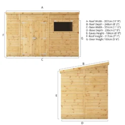Mercia 12ft X 8ft Premium Shiplap Pent Shed - Including Installation -Lifetime Sales 13555752 1485033256626760