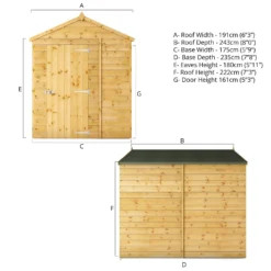 Mercia 8ft X 6ft Premium Windowless Shiplap Apex Shed - Including Installation -Lifetime Sales 13555777 4934949338186809