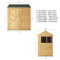 Mercia 7ft X 5ft Premium Shiplap Reverse Apex Shed -Lifetime Sales 13555778 1504949338419162