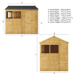Mercia 8ft X 6ft Premium Shiplap Reverse Apex Shed 18 Mercia 8ft X 6ft Premium Shiplap Reverse Apex Shed -Lifetime Sales 13555780 1314949332907718