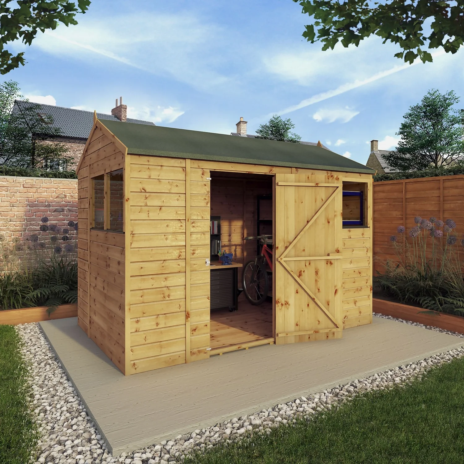 Mercia 10ft X 6ft Premium Shiplap Reverse Apex Shed 11 Mercia 10ft X 6ft Premium Shiplap Reverse Apex Shed - Image 9
