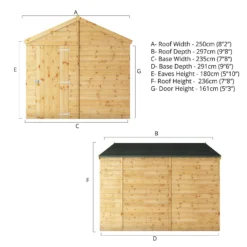 Mercia 10ft X 8ft Premium Windowless Shiplap Apex Shed - Including Installation -Lifetime Sales 13555792 1474949335417962