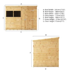 Mercia 8ft X 6ft Premium Shiplap Pent Shed - Including Installation -Lifetime Sales 13555796 2724949338056768