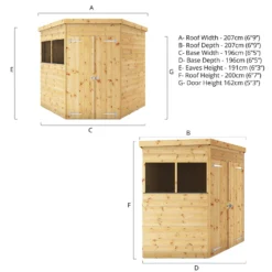 Mercia 7ft X 7ft Premium Shiplap Corner Shed - Including Installation -Lifetime Sales 13555799 1634949336185218