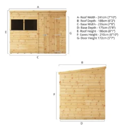 Mercia 8ft X 6ft Premium Shiplap Pent Shed -Lifetime Sales 13555801 7854949334433002