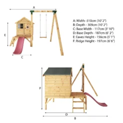 Mercia 4ft X 4ft Snug Wooden Playhouse With Tower -Lifetime Sales 13555804 1515027846245938
