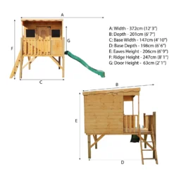 Mercia 5ft X 6ft Pent Playhouse With Tower & Slide - Installation Included -Lifetime Sales 13555814 5214951148132412