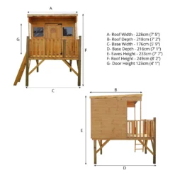 Mercia 5ft X 6ft Pent Wooden Playhouse With Tower - Installation Included -Lifetime Sales 13555820 8394951147597974