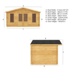 Mercia 5m X 3m Retreat Log Cabin 44mm 20 Mercia 5m X 3m Retreat Log Cabin 44mm -Lifetime Sales 13555829 8805025545857773