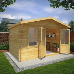 Mercia 4m X 3m Garden Retreat Log Cabin 34mm -Lifetime Sales 13555832 1475025545600544