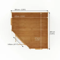 Mercia 4m X 4m Corner Log Cabin 28mm -Lifetime Sales 13555833 1355025545175084