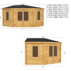 Mercia 4m X 4m Corner Log Cabin 28mm -Lifetime Sales 13555833 7815025545115675