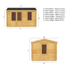 Mercia 4m X 3m Home Office Log Cabin 34mm -Lifetime Sales 13555843 7805025545995416