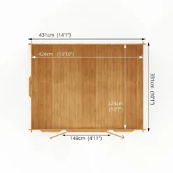 Mercia 4.5m X 3.5m Home Office Log Cabin 34mm -Lifetime Sales 13555844 1915025545427345