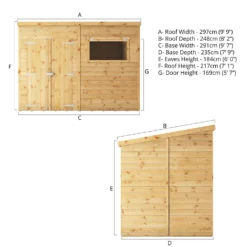Mercia 10ft X 8ft Premium Shiplap Pent Shed - Including Installation -Lifetime Sales 13555859 1665011477690626