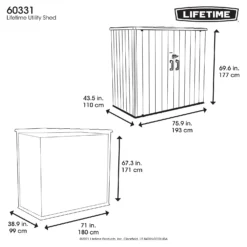 Lifetime Plastic Outdoor Utility Shed -Lifetime Sales 13660825 2034949054210748