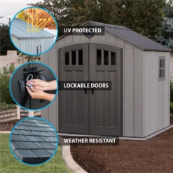 Lifetime Plastic Outdoor Storage Shed - 8x7.5ft -Lifetime Sales 13660827 1334949053189080