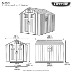 Lifetime Plastic Outdoor Storage Shed - 8x10ft -Lifetime Sales 13660829 1284949046040122