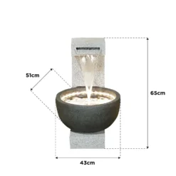 Stylish Fountain Solitary Pour Water Feature With LEDs -Lifetime Sales 13846046 1294978880968719