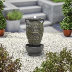 Stylish Fountain Rippling Vase Water Feature With LEDs -Lifetime Sales 13846051 2064962028400313