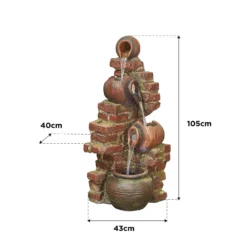 Stylish Fountain Flowing Jugs Water Feature With LEDs 7 Stylish Fountain Flowing Jugs Water Feature With LEDs -Lifetime Sales 13846053 1464978881021036