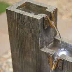 Stylish Fountain Coastal Sleepers Water Feature With LEDs -Lifetime Sales 13846058 6494962027548508