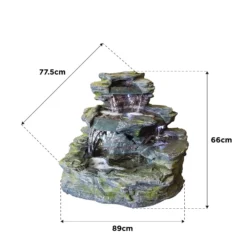 Stylish Fountain Garda Falls Water Feature With LEDs -Lifetime Sales 13846065 2124978881057603