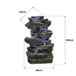 Stylish Fountain Hinoki Springs Water Feature With LEDs -Lifetime Sales 13846067 1224962027971052