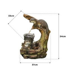 Stylish Fountain Otters Element Water Feature With LEDs -Lifetime Sales 13846070 1334978880968539