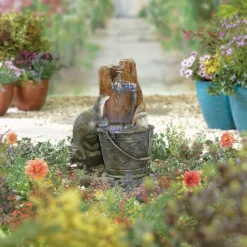 Stylish Fountain Playful Otters Water Feature With LEDs -Lifetime Sales 13846072 1994962027889299