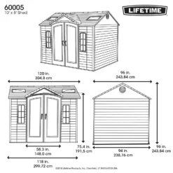 Lifetime 10 X 8ft Outdoor Storage Shed - Installation Included -Lifetime Sales 13911314 3254978028295342