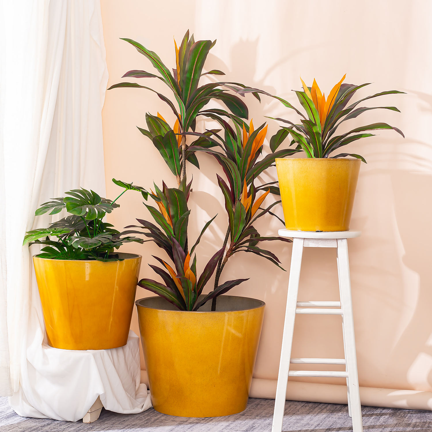 Glazed Finish Planter Mustard 40cm 7 Glazed Finish Planter Mustard 40cm - Image 5