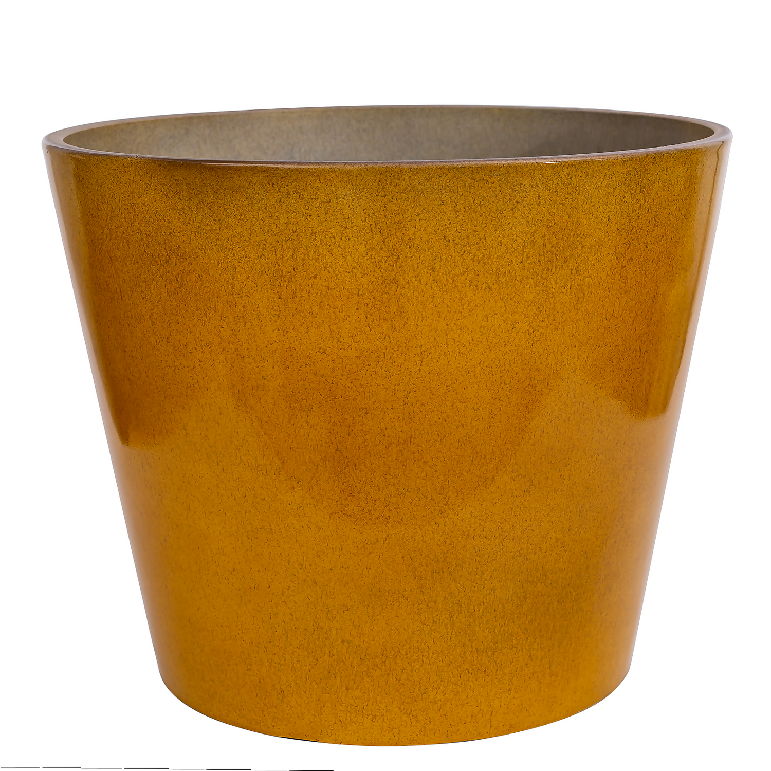 Glazed Finish Planter Mustard 40cm 3 Glazed Finish Planter Mustard 40cm