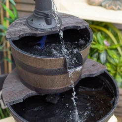 Stylish Fountain Whiskey Barrels Garden Water Feature 17 Stylish Fountain Whiskey Barrels Garden Water Feature -Lifetime Sales 13944159 2555005845016341