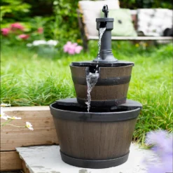 Stylish Fountain Whiskey Barrels Garden Water Feature 19 Stylish Fountain Whiskey Barrels Garden Water Feature -Lifetime Sales 13944159 3115005845107244
