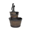 Stylish Fountain Whiskey Barrels Garden Water Feature -Lifetime Sales 13944159 3205005844640120