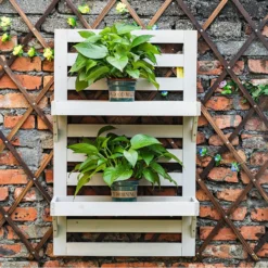 Homebase Indoor/Outdoor Wooden Plant Shelves -Lifetime Sales 13950433 5435013038858076