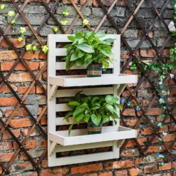 Homebase Indoor/Outdoor Wooden Plant Shelves -Lifetime Sales 13950433 8095013038826678
