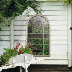 MirrorOutlet Somerley Eden Country Arch Large Metal Garden Mirror - 129x76cm -Lifetime Sales 13950557 2014987139974299