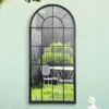 MirrorOutlet Somerley Lotus Arch Antique Black Large Garden Mirror - 140x65cm -Lifetime Sales 13950560 1644987139689443