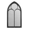 MirrorOutlet Black Somerley Chapel Arch Extra Large Metal Garden Mirror - 150x81cm -Lifetime Sales 13950566 1414987173044793