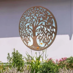 MirrorOutlet Swirl Tree Round Garden Mirror - 100cm -Lifetime Sales 13950587 1874987139291019