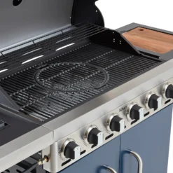 Outback Saturn Pro Blue 6 Burner Gas BBQ -Lifetime Sales 13950669 2035022413828613