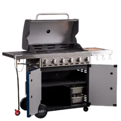 Outback Saturn Pro Blue 6 Burner Gas BBQ -Lifetime Sales 13950669 4674999049155167