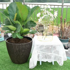 Brown Bark Planter - 23cm -Lifetime Sales 13951349 2714987105578624