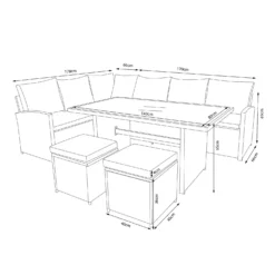 Matara Rattan Effect Corner Sofa Set -Lifetime Sales 13951470 2105021609466129