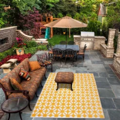 Homebase Outdoor Rug - Mustard 120x180cm -Lifetime Sales 13953332 1264989199281348