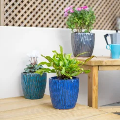 Chiswick Textured Pot Blue - 24cm -Lifetime Sales 13973625 5385011238393706