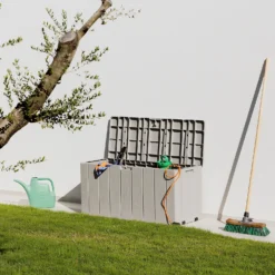 Toomax Bravo Garden Storage Box 270L - Warm Grey -Lifetime Sales 13997481 1945004537356445